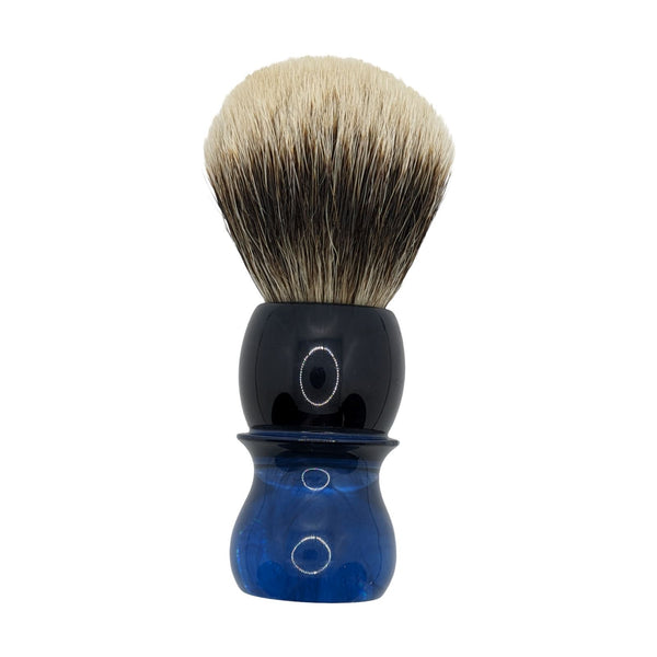 Blue & Black Badger Shaving Brush, 24mm - by Maggard Razors (Used) Shaving Brush MM Consigns (SW) 