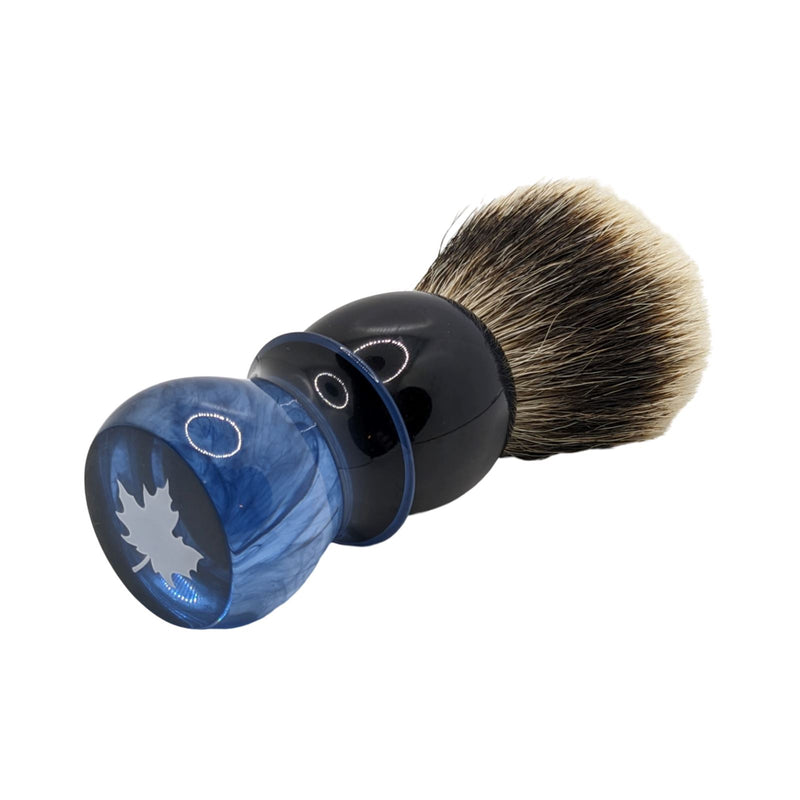 Blue & Black Badger Shaving Brush, 24mm - by Maggard Razors (Used) Shaving Brush MM Consigns (SW) 