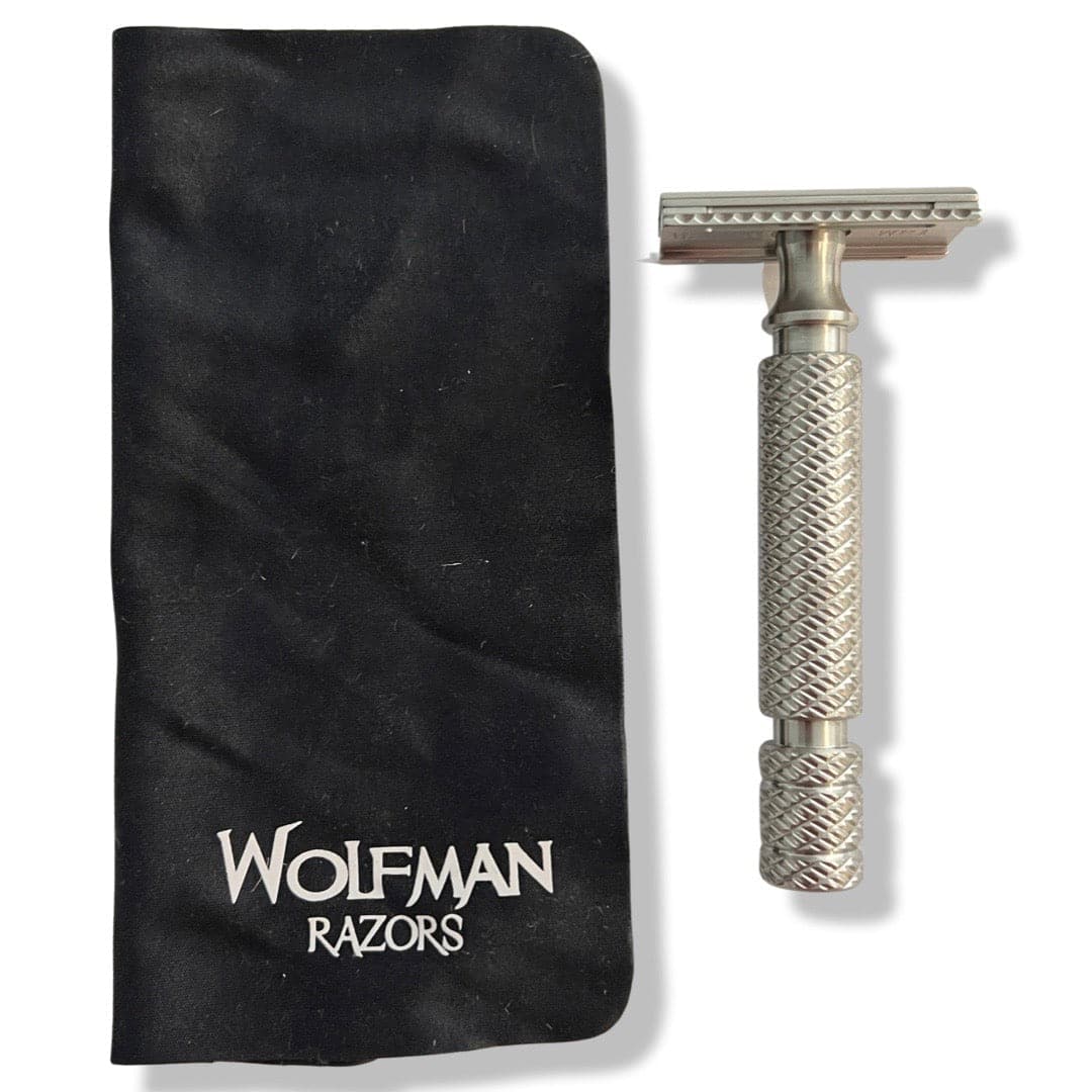 wolfman razor wr2 両刃 カミソリ ホルダー ステンレス - 日用品/生活