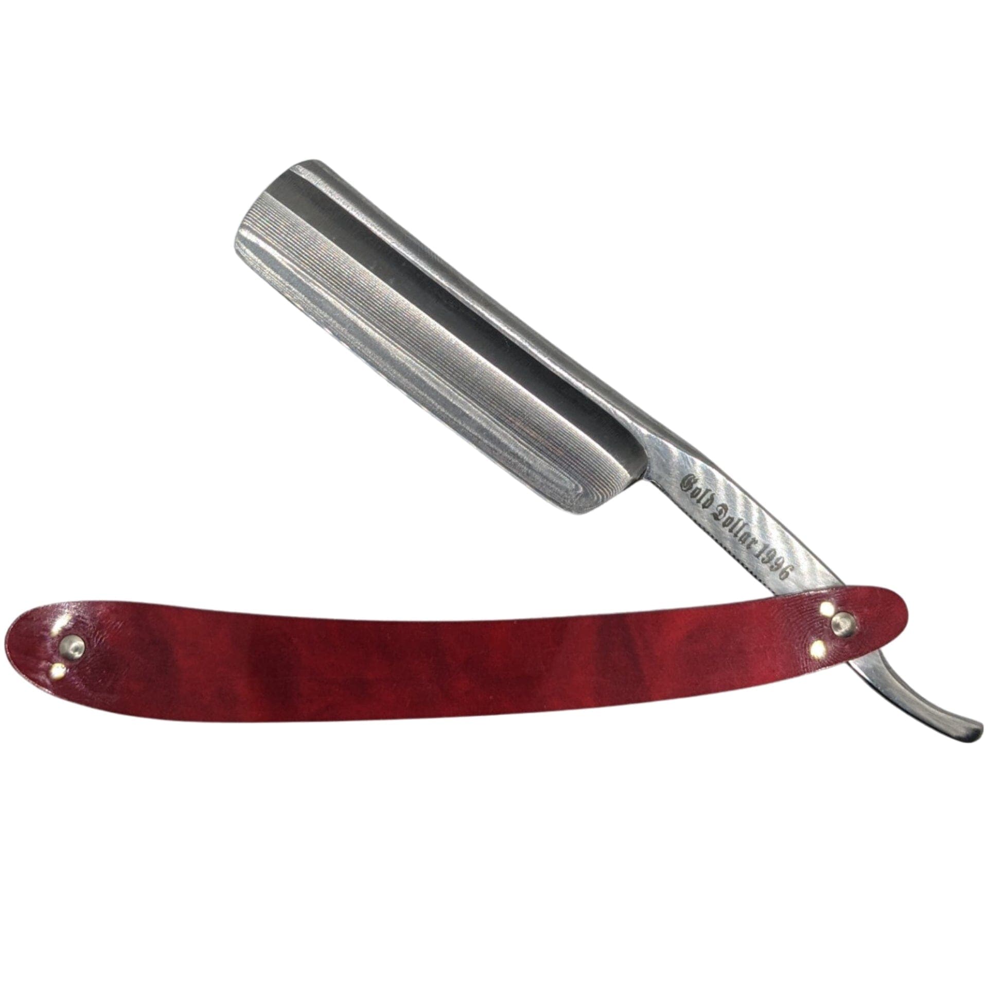 Straight Razor with Red Acrylic Handle - by Gold Dollar (Pre-Owned)