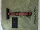 Guerilla Razors/Wolfman – Anodized Aluminum Razor 69SB+84OC Dual Head in Camo Brown/Black (x7 uses) Safety Razor Ice Shave 
