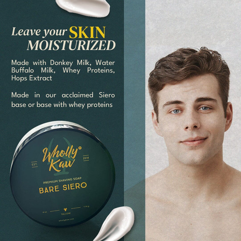 Unscented Tallow Shaving Soap – Premium, Natural, and Gentle for Sensitive Skin Shaving Soap WhollyKaw 