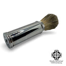 Travel Brush and Leather Case - by Rockwell Razors (Pre-Owned) Shaving Brush Murphy & McNeil Pre-Owned Shaving 