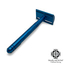 Blue Aluminum Long Handled Safety Razor - by Above the Tie (Pre-Owned) Safety Razor Murphy & McNeil Pre-Owned Shaving 