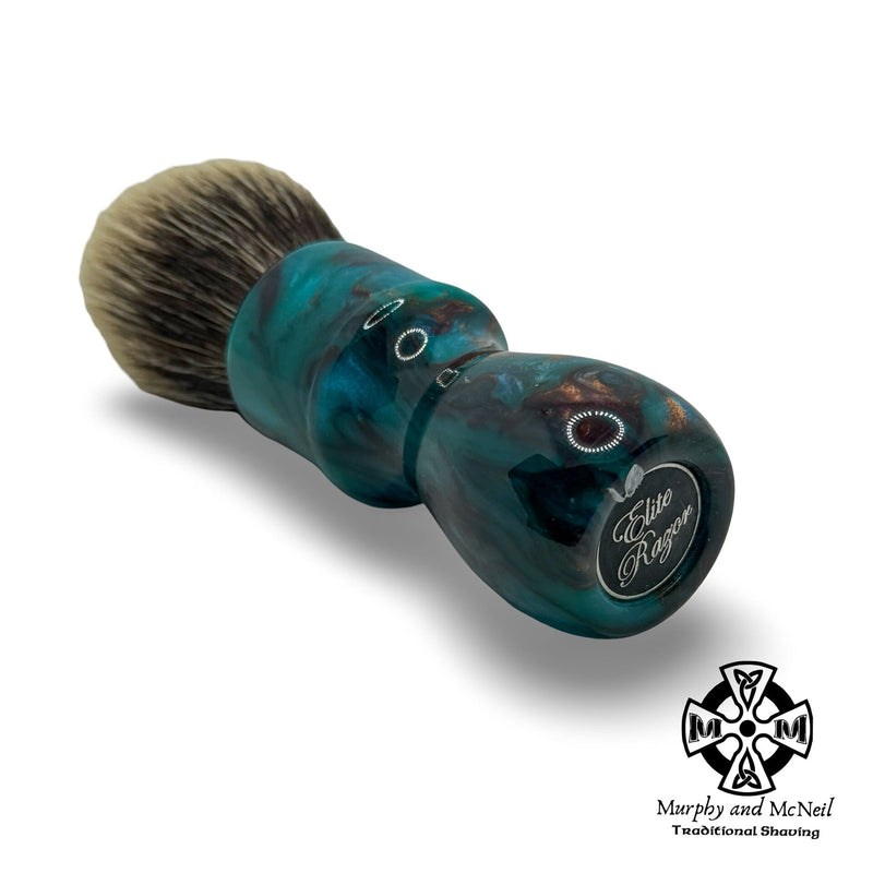 Aqua Copper Shaving Brush (24mm Manchurian) - by Elite Razor (Pre-Owned) Shaving Brush MM Consigns (JR2) 