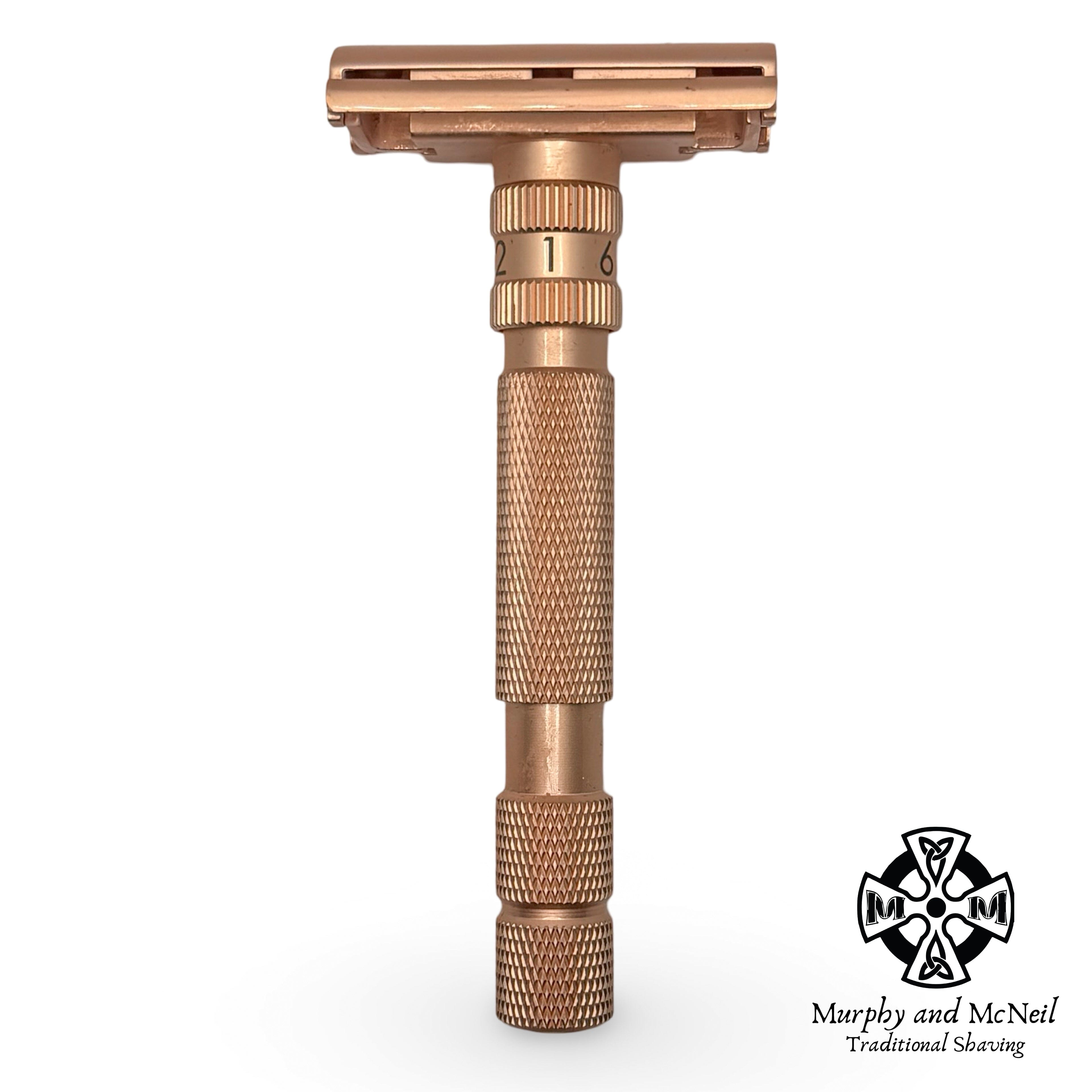 T2 Adjustable Safety Razor (Rose Gold) - by Rockwell Razors (Pre-Owned) Safety Razor Murphy & McNeil Pre-Owned Shaving 