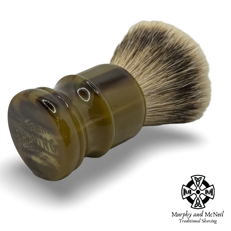 WCS Tortoiseshell Collection Shaving Brush - by West Coast Shaving (Used) Shaving Brush MM Consigns (NAY) 