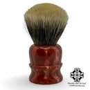 Dark Coral Chubby 3 Shaving Brush (27mm) - by Rudy Vey (Pre-Owned) Shaving Brush MM Consigns (JR2) 