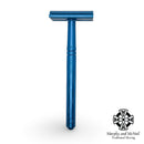 Blue Aluminum Long Handled Safety Razor - by Above the Tie (Pre-Owned) Safety Razor Murphy & McNeil Pre-Owned Shaving 