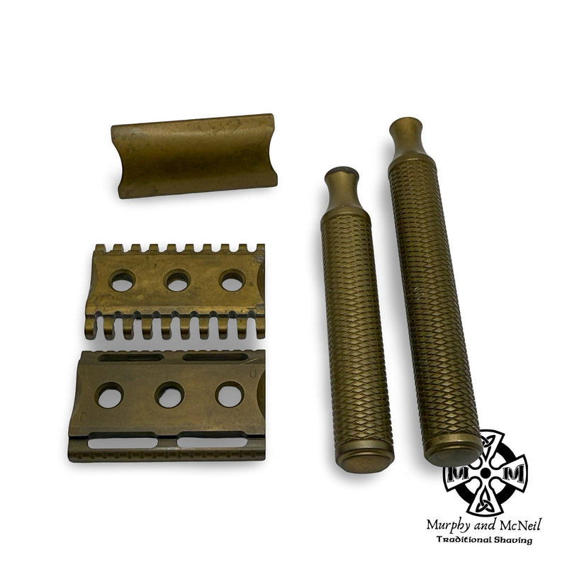 Christopher Bradley Brass Safety Razor (Includes 2 Baseplates, & 2 handles) - by Karve (Pre-Owned) Safety Razor MM Consigns (JR2) 