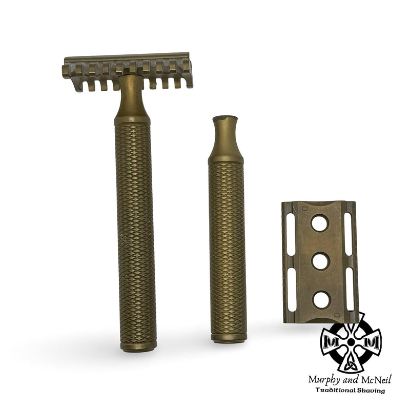 Christopher Bradley Brass Safety Razor (Includes 2 Baseplates, & 2 handles) - by Karve (Pre-Owned) Safety Razor MM Consigns (JR2) 