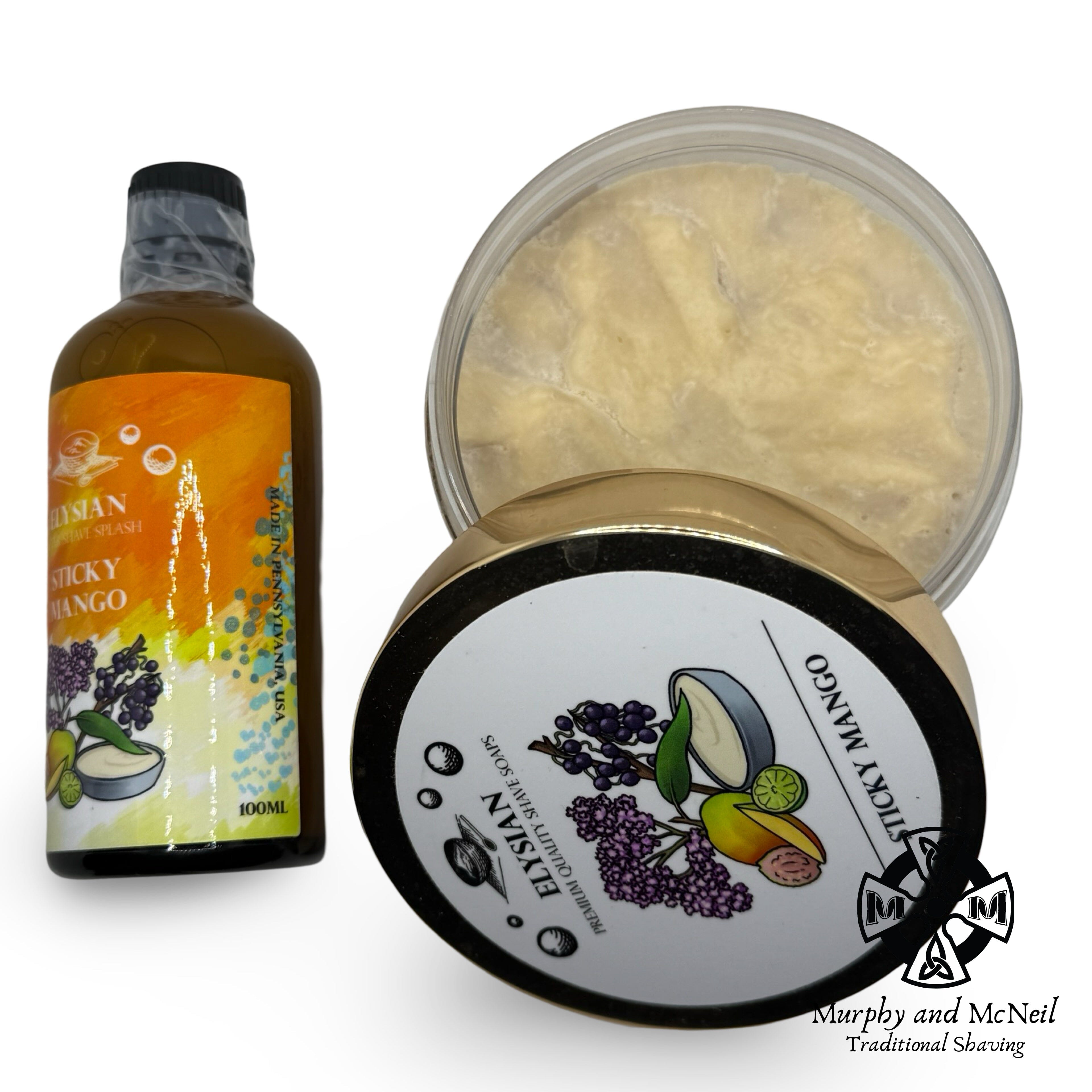 Sticky Mango Shaving Soap and Splash - by Elysian (Pre-Owned) Shaving Soap Murphy & McNeil Pre-Owned Shaving 