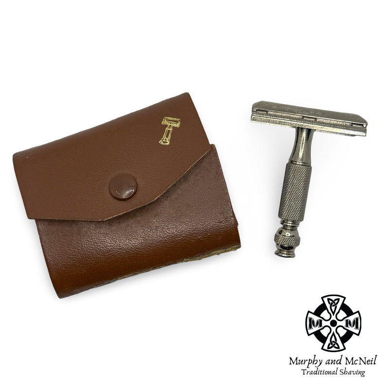 Travel Tech Safety Razor (Code L2 - 1966) with Case - by Gillette (Pre-Owned - Vintage) Safety Razor Murphy & McNeil Pre-Owned Shaving 