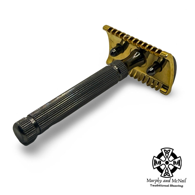 Fatip il Piccolo Special Edition Black and Gold DE Safety Razor w/Dual Heads - by Fatip (Pre-Owned) Safety Razor Murphy & McNeil Pre-Owned Shaving 
