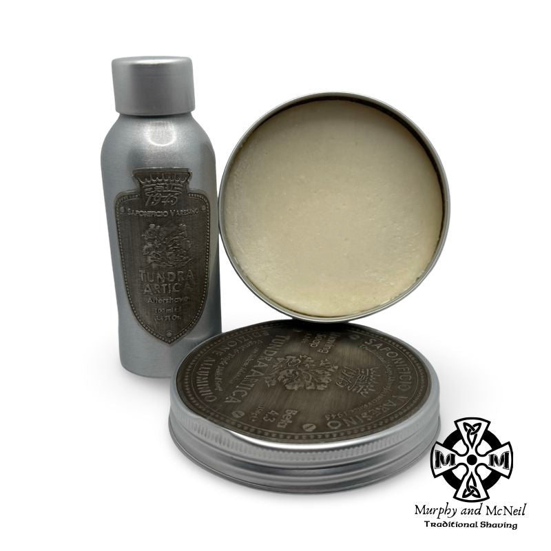 Tundra Artica Shaving Soap in Tin (Beta 4.2) and Splash- by Saponificio Varesino (Pre-Owned) Shaving Soap Murphy & McNeil Pre-Owned Shaving 