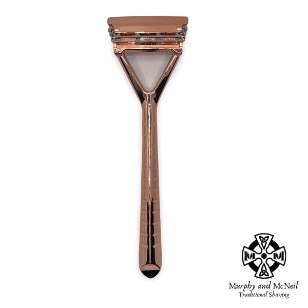 The Leaf Razor (3 Blade Pivoting Head - Rose Gold) - (Used) Safety Razor MM Consigns (VE) 