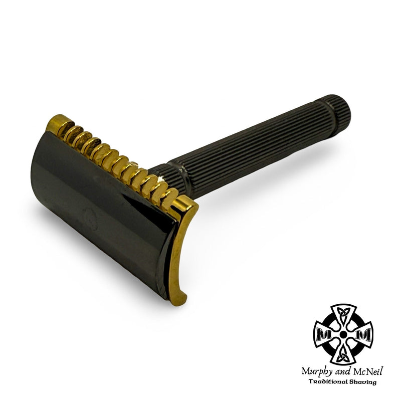 Fatip il Piccolo Special Edition Black and Gold DE Safety Razor w/Dual Heads - by Fatip (Pre-Owned) Safety Razor Murphy & McNeil Pre-Owned Shaving 