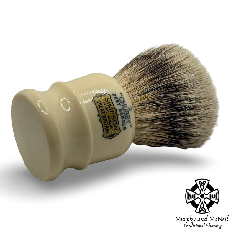 Chubby 2 Synthetic Shaving Brush (26mm) - by Simpsons (Used) Shaving Brush MM Consigns (NAY) 