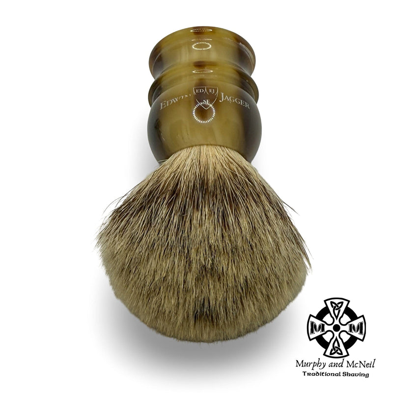 Plaza Faux Ivory Safety Razor & 18mm Silvertip Badger Brush - by Edwin Jagger (Pre-Owned) Safety Razor MM Consigns (JR2) 
