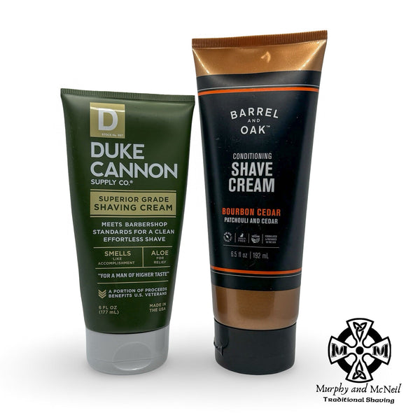 Lot of 2 Shave Creams (Duke Cannon / Barrel & Oak) - Used