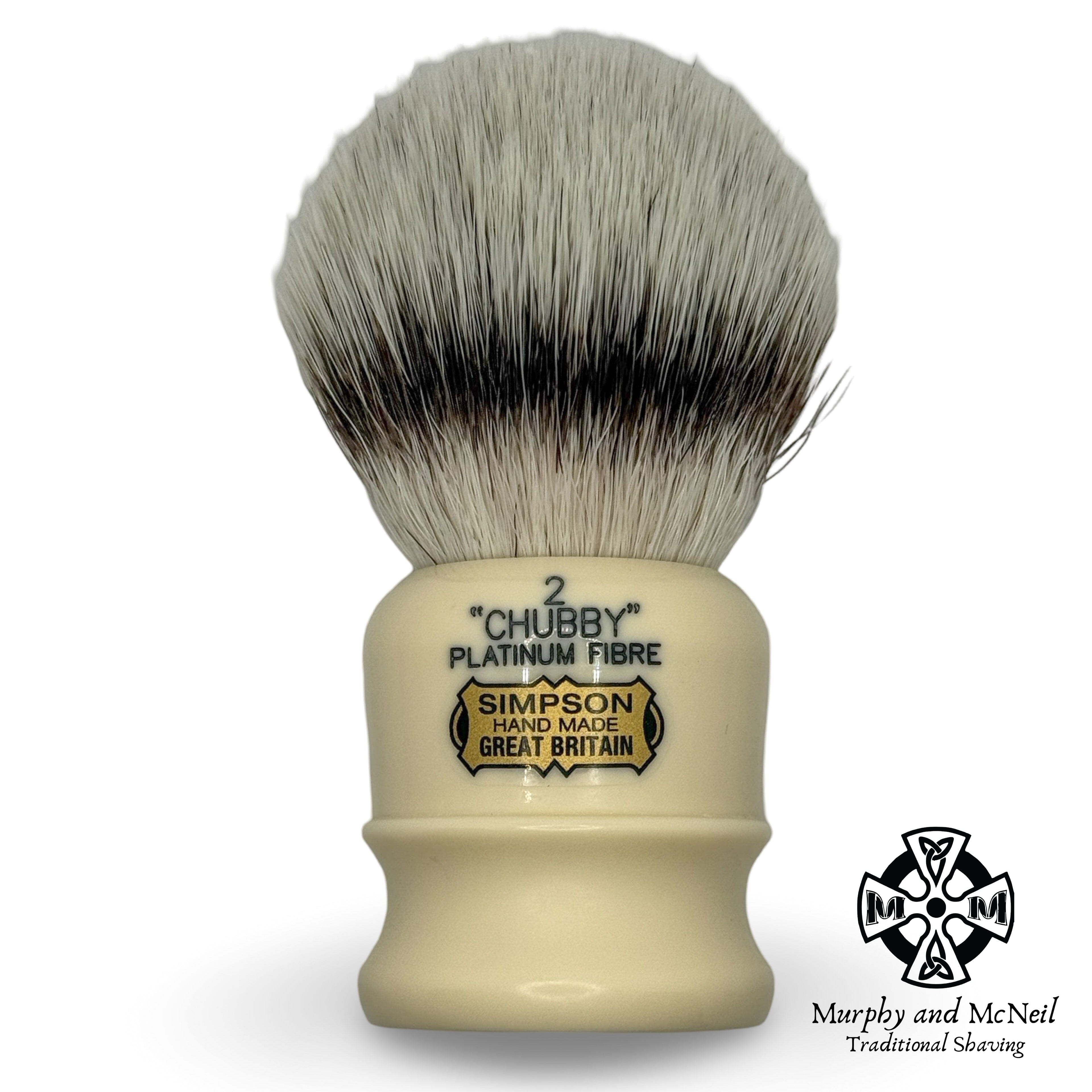 Chubby 2 (27mm Platinum Fiber) Shaving Brush CH2 - by Simpsons (Pre-Owned) Shaving Brush Murphy & McNeil Pre-Owned Shaving 