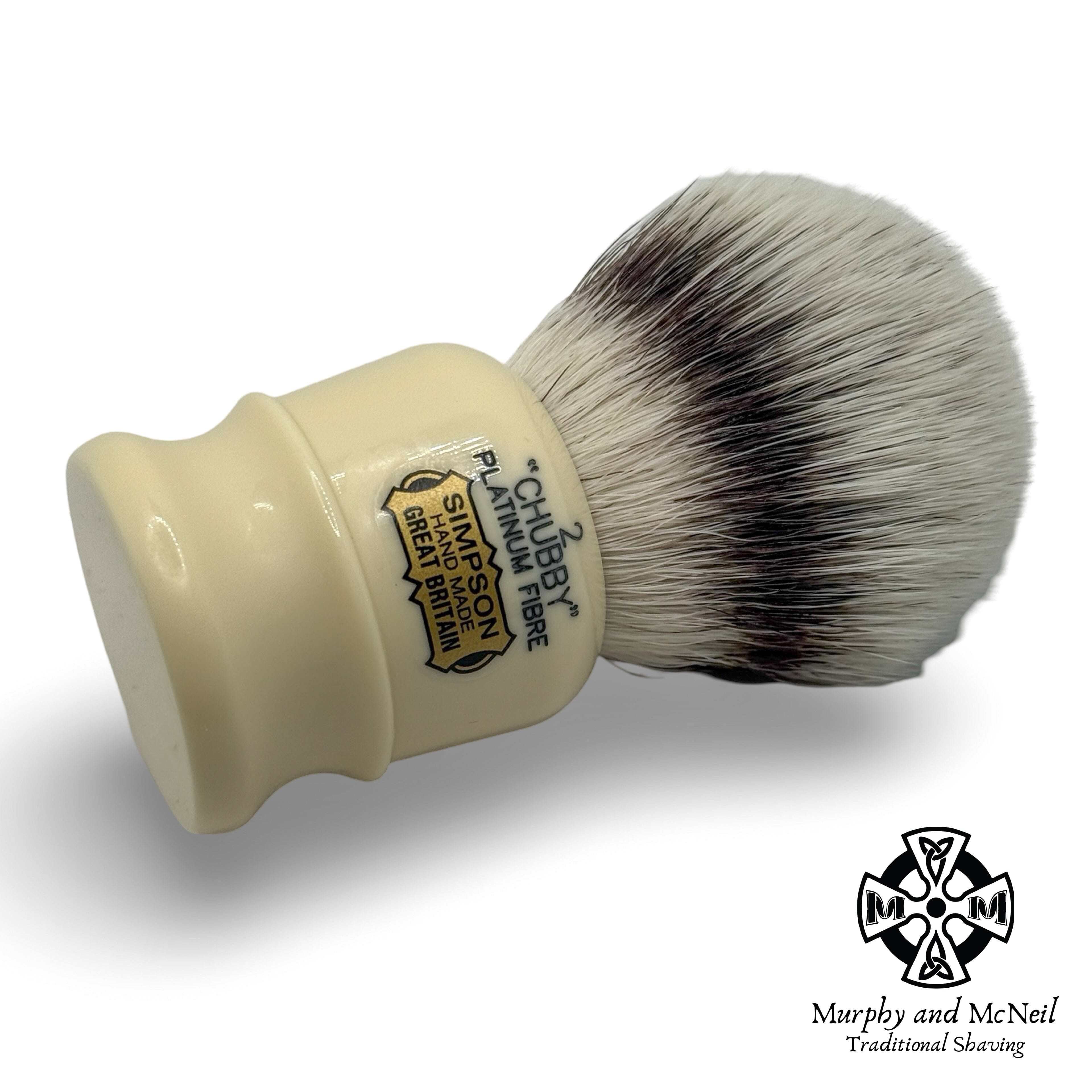 Chubby 2 (27mm Platinum Fiber) Shaving Brush CH2 - by Simpsons (Pre-Owned) Shaving Brush Murphy & McNeil Pre-Owned Shaving 