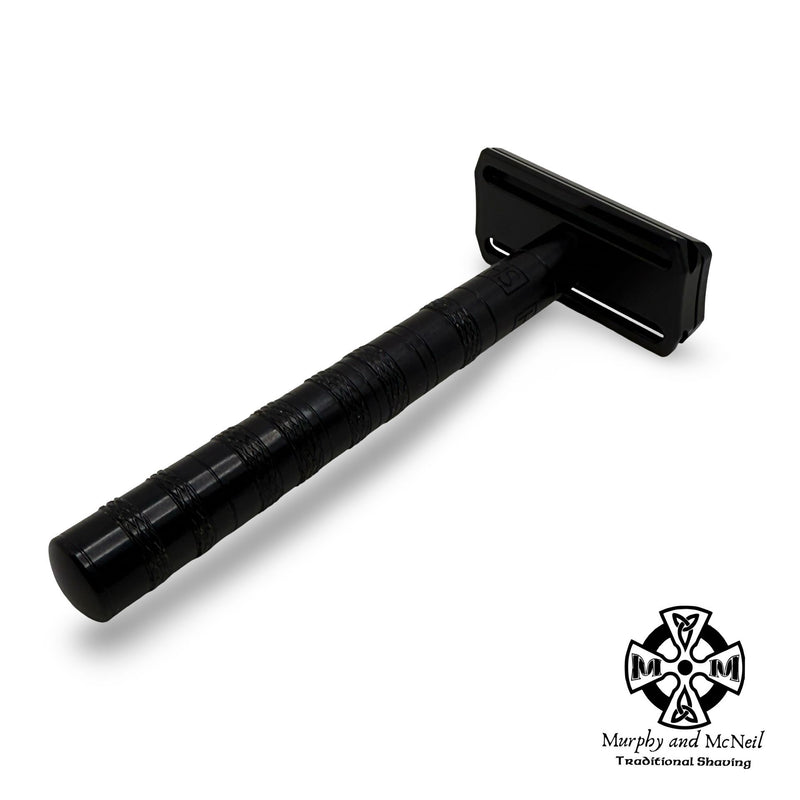 AL13 Jet Black Safety Razor (Mild +) - by Henson Razors (Used) Safety Razor MM Consigns (VE) 