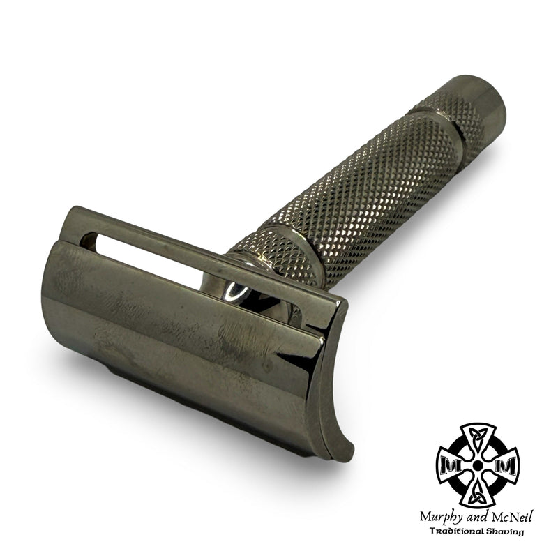 BBS Stainless Steel Safety Razor with Vintage THICK Bar Handle & Case - by Razorock Safety Razor MM Consigns (BM) 