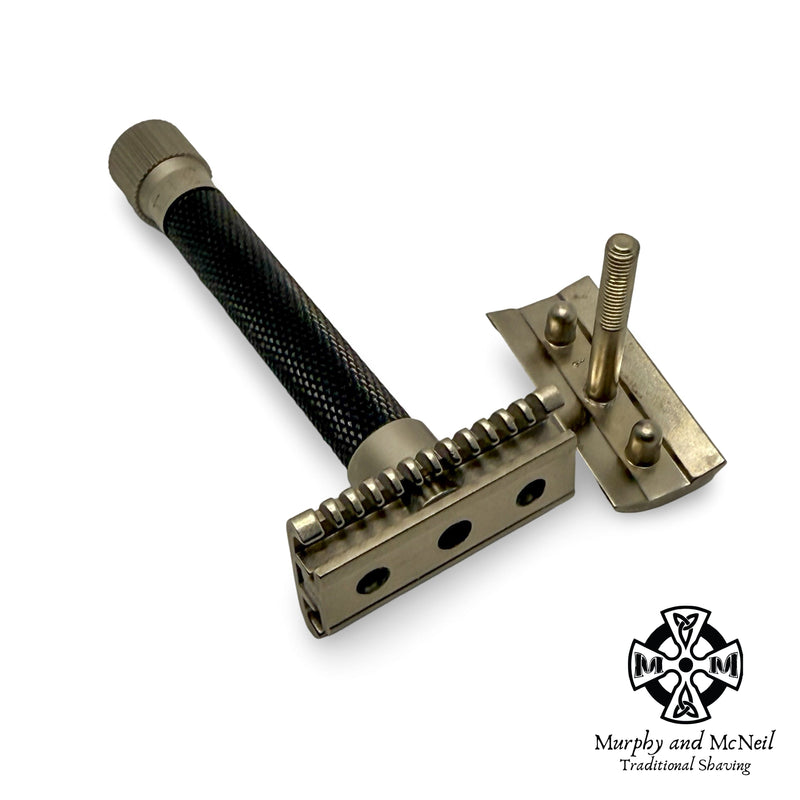 Parker Variant Adjustable Razor (Graphite - Open Comb) - by Parker (Pre-Owned) Safety Razor Murphy & McNeil Pre-Owned Shaving 