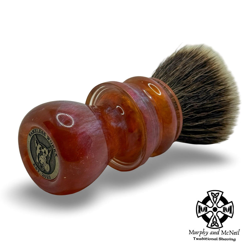 Pink Haze Resin Shaving Brush (26mm G5C Synthetic) - by Nameless Worx (Pre-Owned) Shaving Brush MM Consigns (SW) 