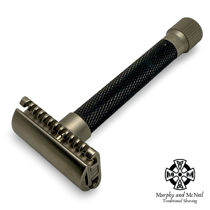 Parker Variant Adjustable Razor (Graphite - Open Comb) - by Parker (Pre-Owned) Safety Razor Murphy & McNeil Pre-Owned Shaving 