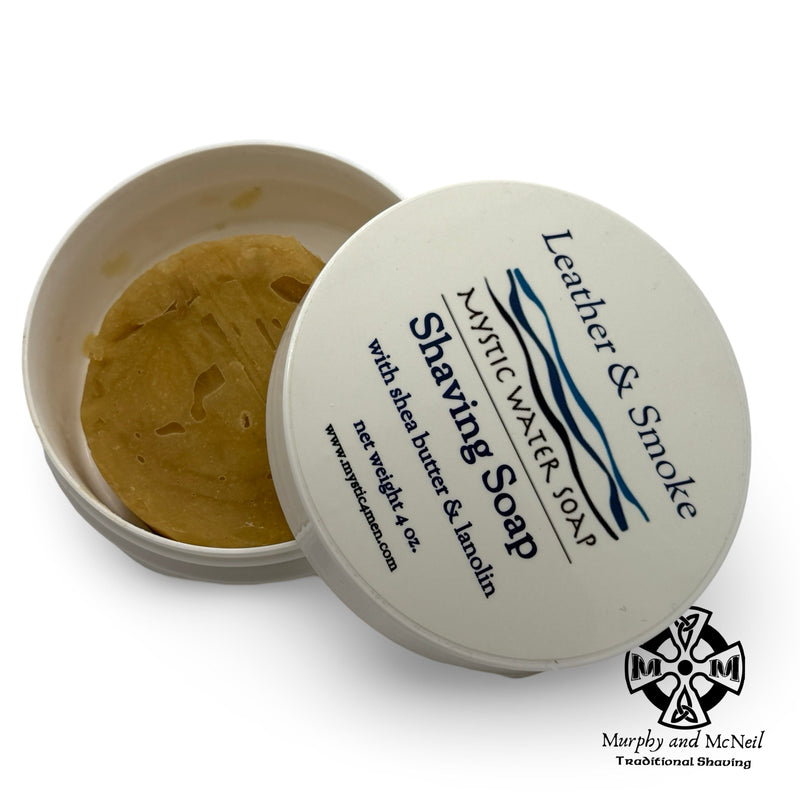 Leather & Smoke Shaving Soap - by Mystic Water Soap (Used) Shaving Soap MM Consigns (BM) 