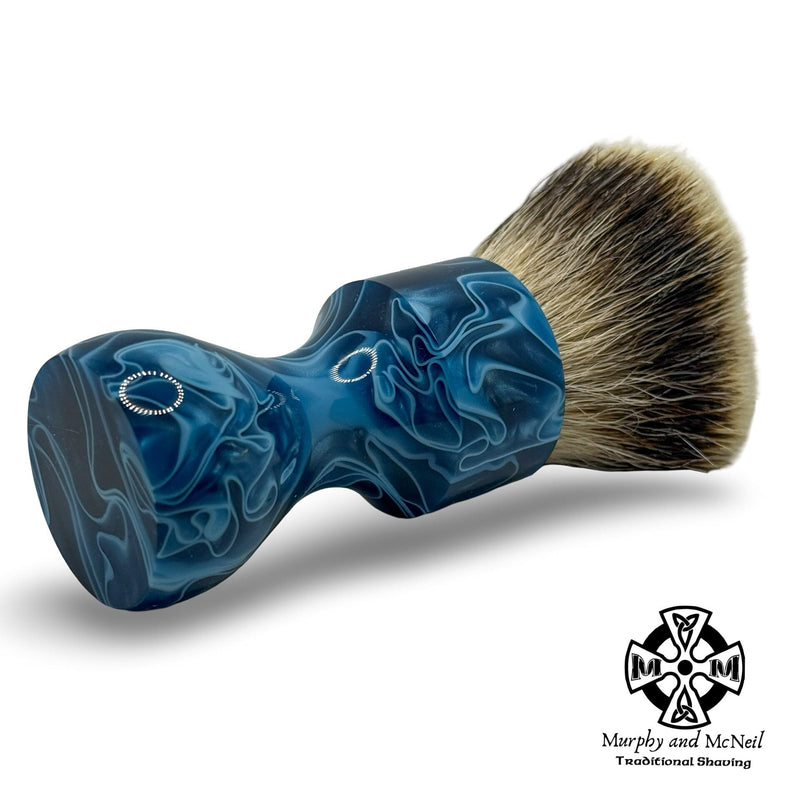 Deep Blue Shaving Brush (28mm Gelousy SHD Fan Knot) - by AP Shave Co. (Pre-Owned) Shaving Brush MM Consigns (SW) 