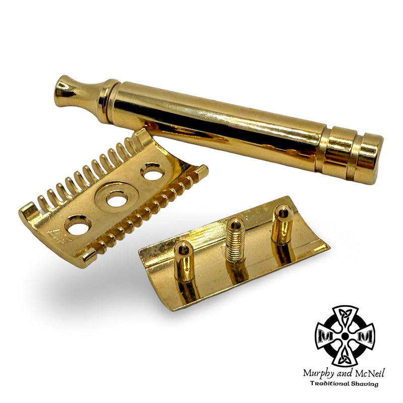 Fatip II Grosso Double-Edge Safety Razor (Gold, Open Comb) - by Fatip (Pre-Owned) Safety Razor Murphy & McNeil Pre-Owned Shaving 