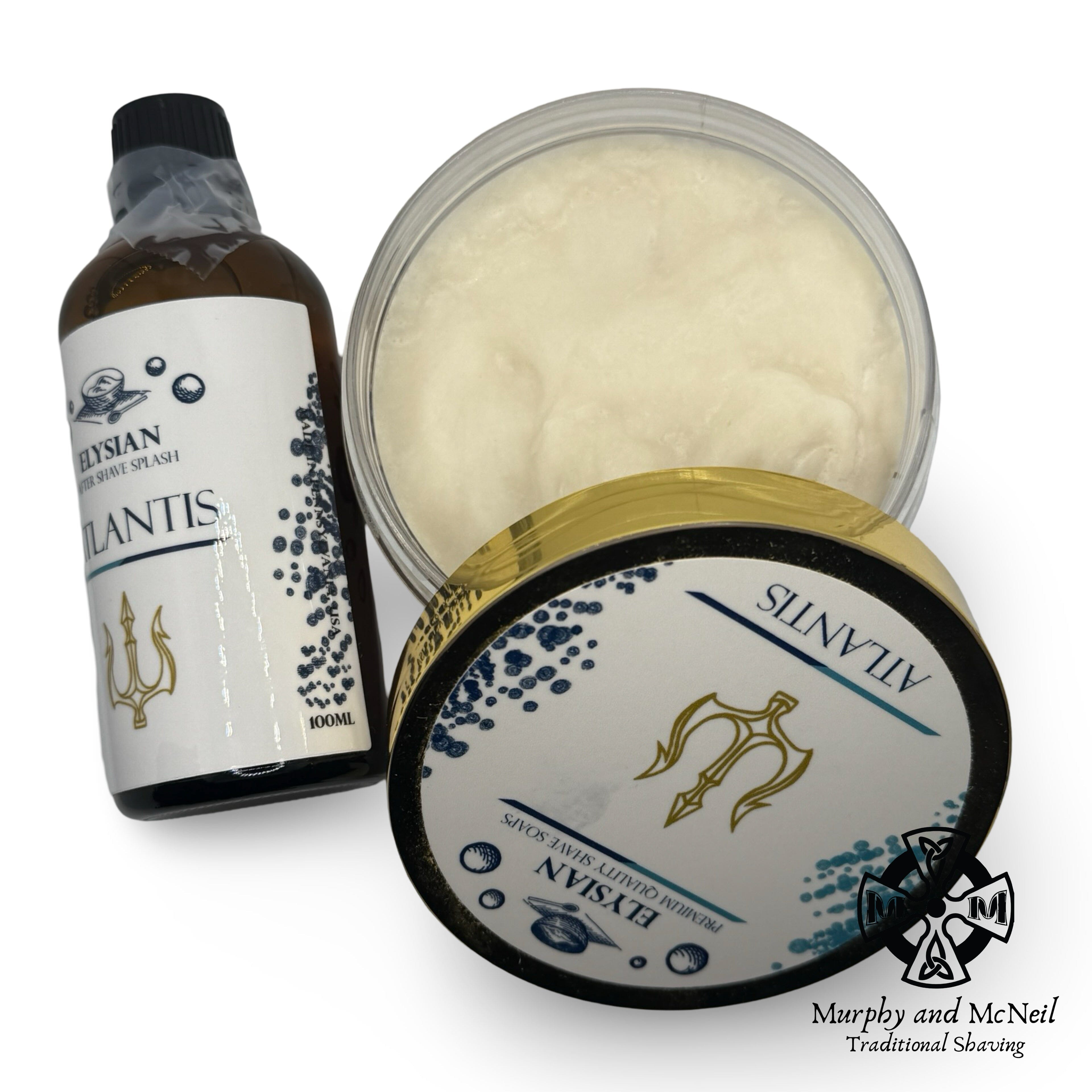 Atlantis Shaving Soap and Splash - by Elysian (Pre-Owned) Shaving Soap Murphy & McNeil Pre-Owned Shaving 