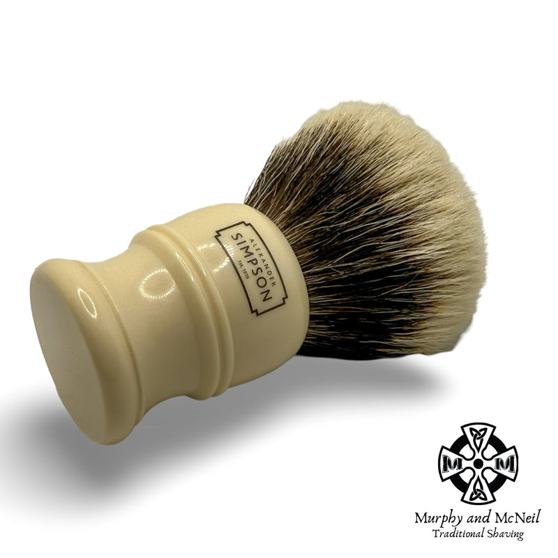 Trafalgar T3 Shaving Brush Handle with Premium Badger Knot (30mm) - by Simpsons (Used) Shaving Brush MM Consigns (NAY) 