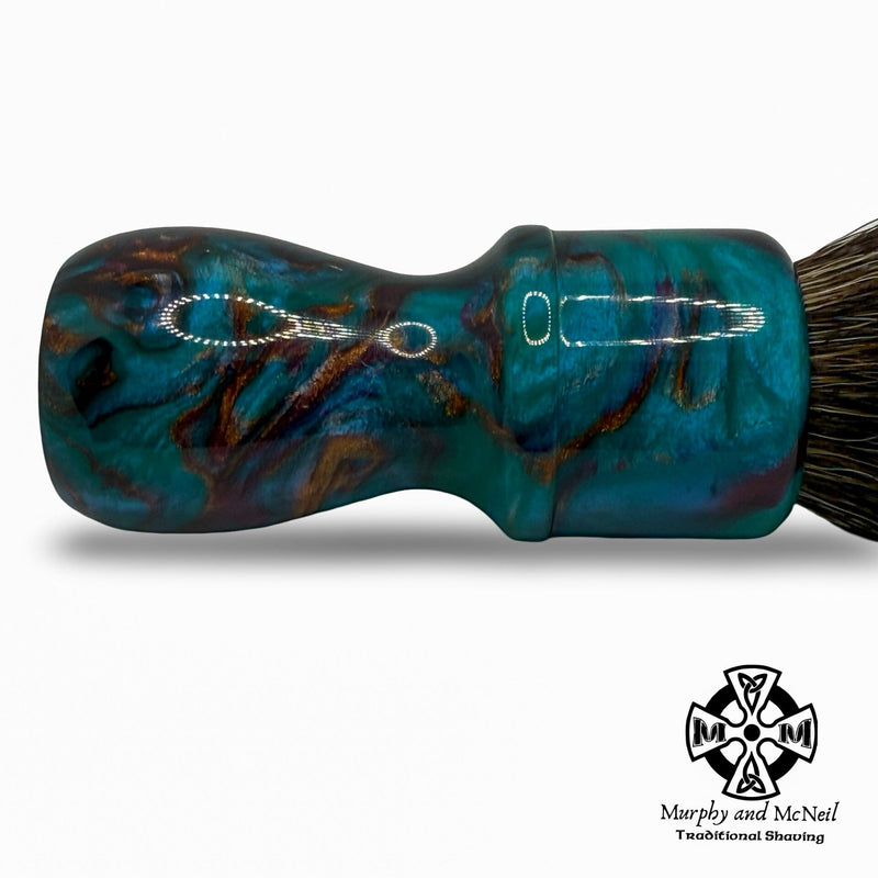 Aqua Copper Shaving Brush (24mm Manchurian) - by Elite Razor (Pre-Owned) Shaving Brush MM Consigns (JR2) 