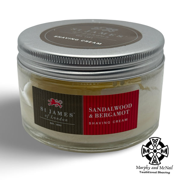Sandalwood & Bergamot Shaving Cream - by St James of London (Pre-Owned) Shave Cream Murphy & McNeil Pre-Owned Shaving 