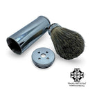 Travel Brush and Leather Case - by Rockwell Razors (Pre-Owned) Shaving Brush Murphy & McNeil Pre-Owned Shaving 