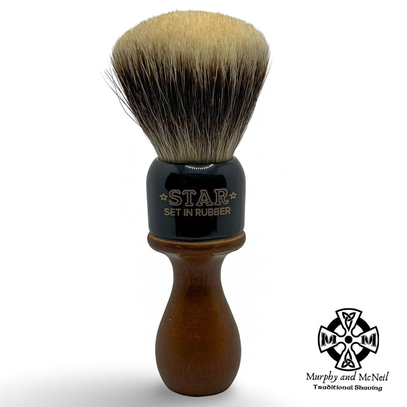 Wood Handled Kambro Star Shaving Brush (26mm Badger) - by Heritage Collection (Pre-Owned) Shaving Brush MM Consigns (SW) 