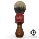 Star Kambro Shaving Brush (26mm Gel Tip Bulb, Red & Woodgrain) - by Heritage Collection (Pre-Owned) Shaving Brush Murphy & McNeil Pre-Owned Shaving 