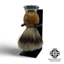 Olivewood Handle Silvertip Badger Shaving Brush and Stand (OWST) - by Parker (Pre-Owned) Shaving Brush Murphy & McNeil Pre-Owned Shaving 