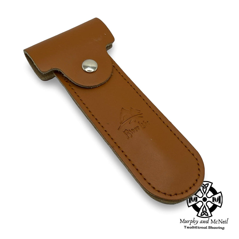 Brown Leather Snap Razor Case - by River Lake (Pre-Owned) Cases and Dopp Bags Murphy & McNeil Pre-Owned Shaving 
