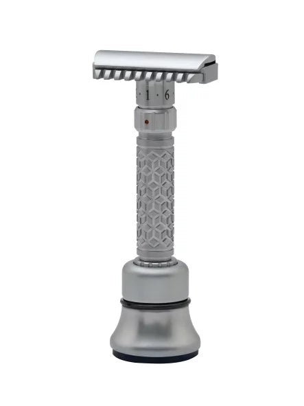 Flexi Adjustable Safety Razor with Stand (Open Comb, Matte) - by Pearl Shaving Safety Razor Murphy and McNeil Store 