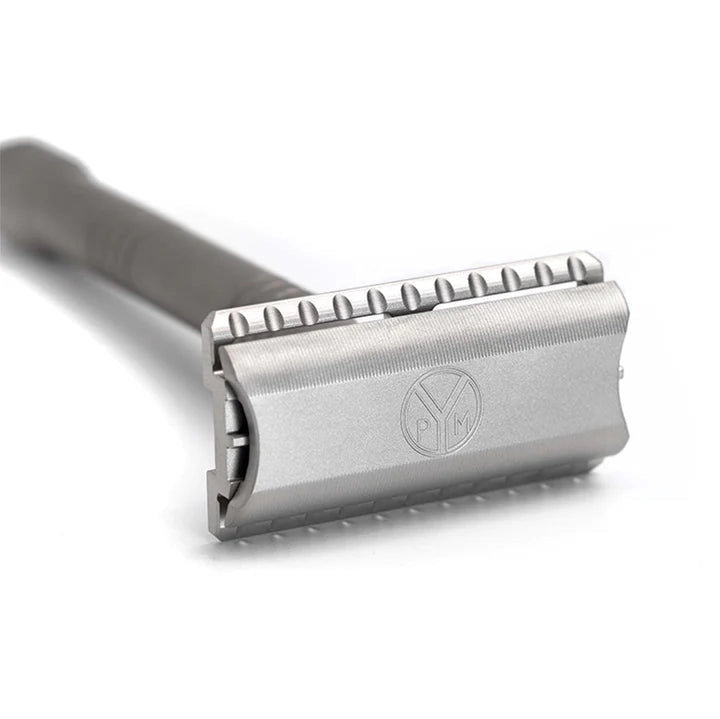 Model 921-M Stainless Steel Safety Razor (Bead Blast Finish) - by Yate