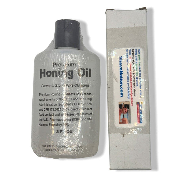Chromium Oxide Bar and Honing Oil (Pre-Owned) Razor Strops and Hones Murphy & McNeil Pre-Owned Shaving 