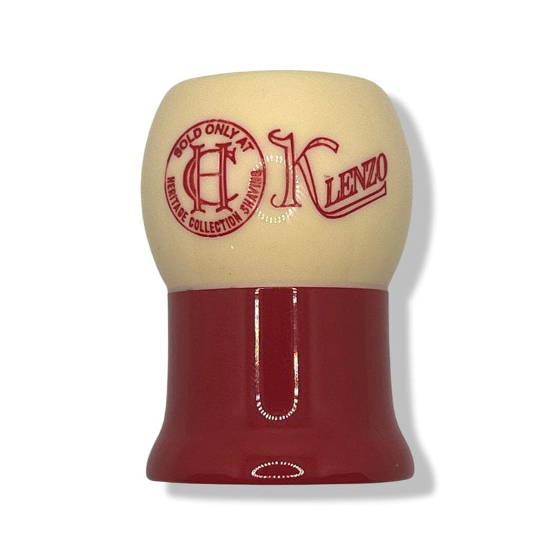 Red & Cream Klenzo Type Shaving Brush (27mm Handle Only) - by Heritage Collection (Pre-Owned) Shaving Brush Murphy & McNeil Pre-Owned Shaving 
