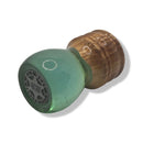 Green & Woodgrain Resin Shaving Brush Handle (28mm) - by Wild West Brushworks (Pre-Owned) Shaving Brush Murphy & McNeil Pre-Owned Shaving 