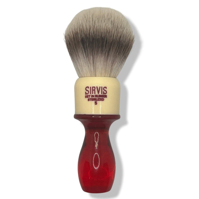 Red & White Sirvis 5 Type Shaving Brush (28mm Synthetic) - by Heritage Collection (Pre-Owned) Shaving Brush Murphy & McNeil Pre-Owned Shaving 