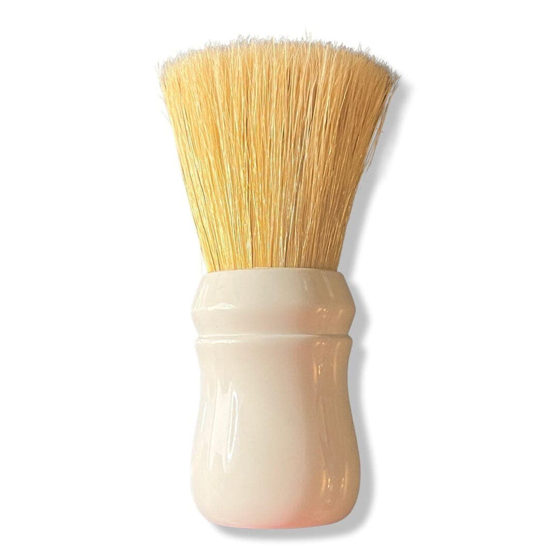 Boar Shaving Brush (White Handle, 30mm Flat) - by Omega (Pre-Owned) Shaving Brush Murphy & McNeil Pre-Owned Shaving 